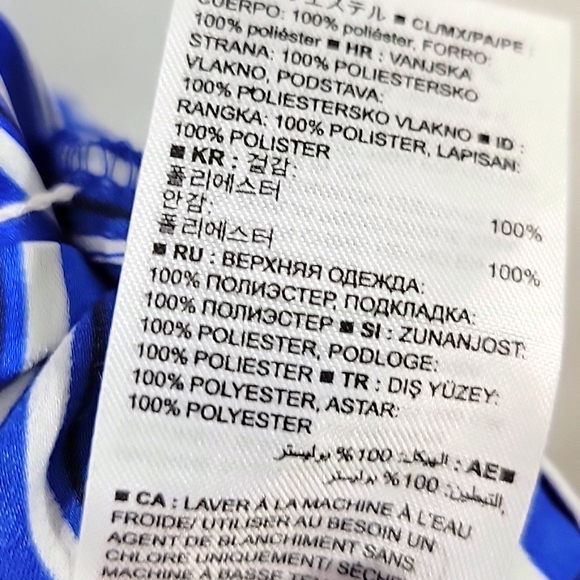 NWOT Banana Republic Blue Striped One Shoulder Midi Dress Size 2 - Picture 9 of 10